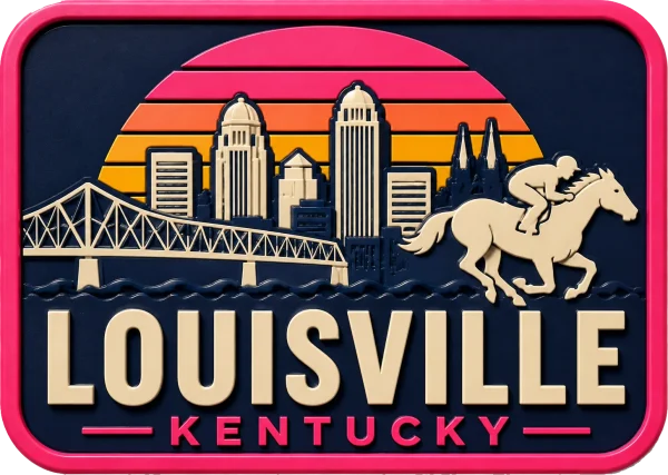Louisville - Kentucky β Vibrant Layers 3D Magnet