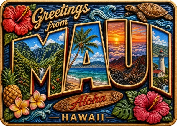 Maui - Hawaii — Big Letter "Greetings From"