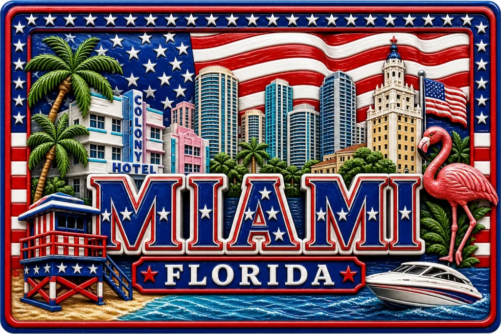 Miami - Florida — American Patriotic 3D