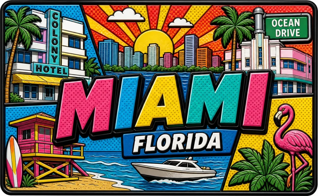 Miami - Florida — Pop Art Comic
