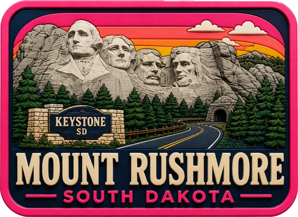 Mount Rushmore South - Dakota — Vibrant Layers 3D Magnet