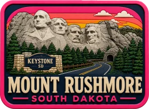 Mount Rushmore South - Dakota — Vibrant Layers 3D Magnet