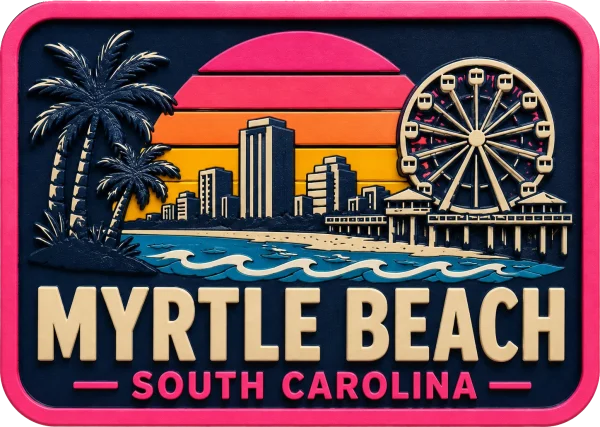 Myrtle Beach, South Carolina β Vibrant Layers 3D Magnet