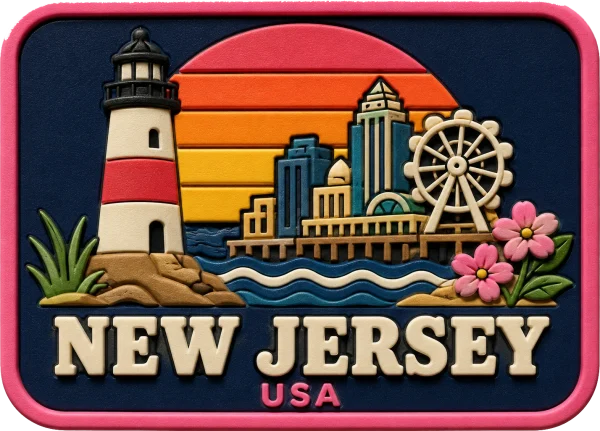 New - Jersey — Vibrant Layers 3D Magnet