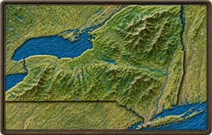 New York - New York — Topography & Natural Relief Magnet
