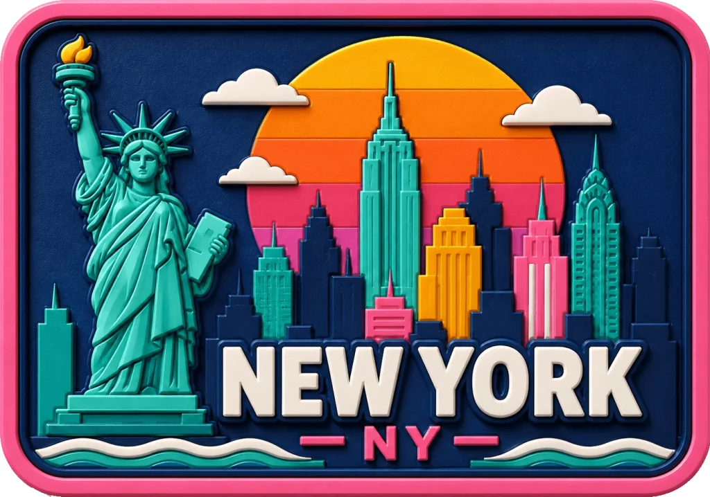 New York — Vibrant Layers 3D Magnet