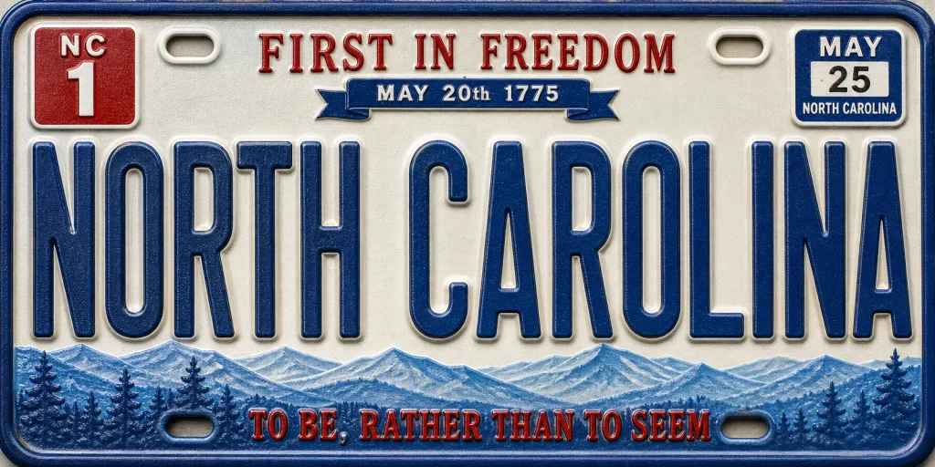 - North Carolina — License Plate Replica