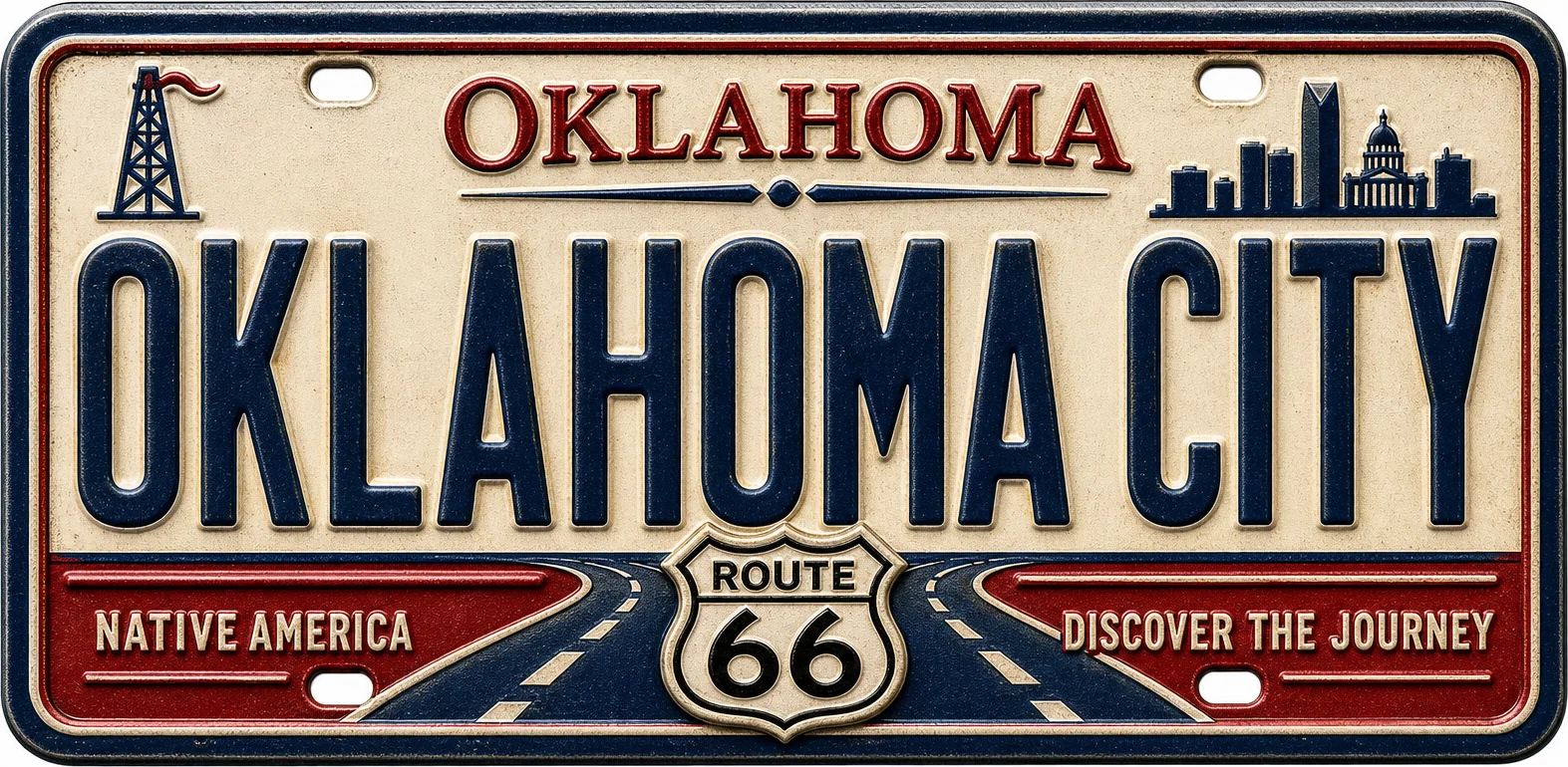 Oklahoma City - Oklahoma — License Plate Replica