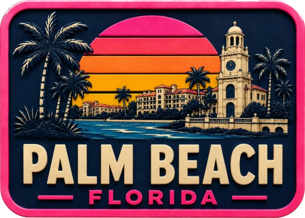 Palm Beach - Florida β Vibrant Layers 3D Magnet