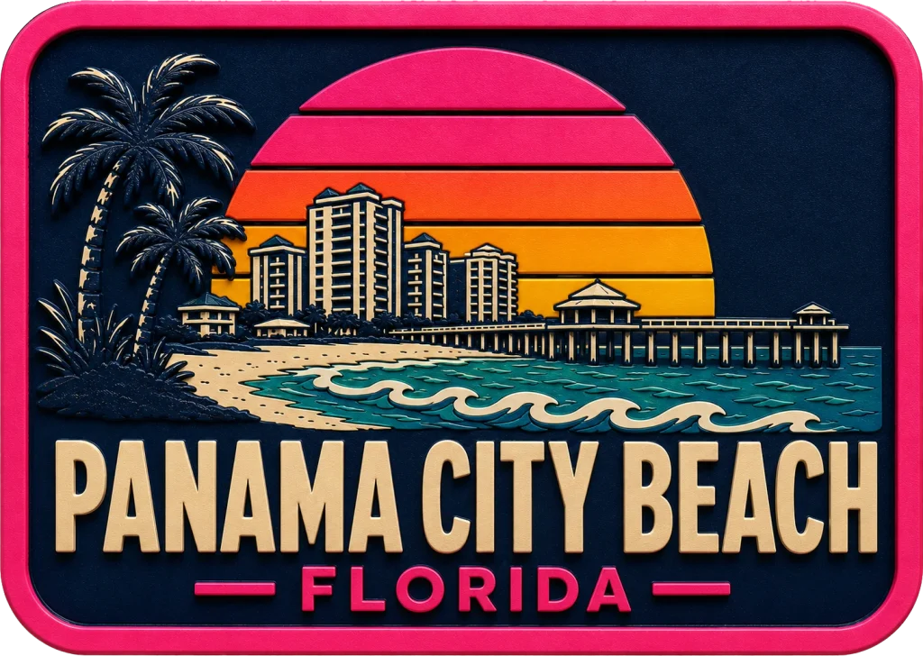 Panama City Beach - Florida — Vibrant Layers 3D Magnet