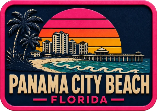 Panama City Beach - Florida β Vibrant Layers 3D Magnet