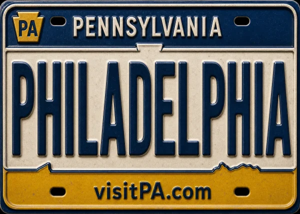 Philadelphia - Pennsylvania β License Plate Replica Magnet