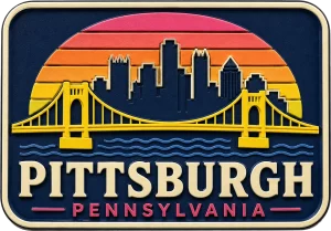 Pittsburgh - Pennsylvania — Vibrant Layers 3D Magnet