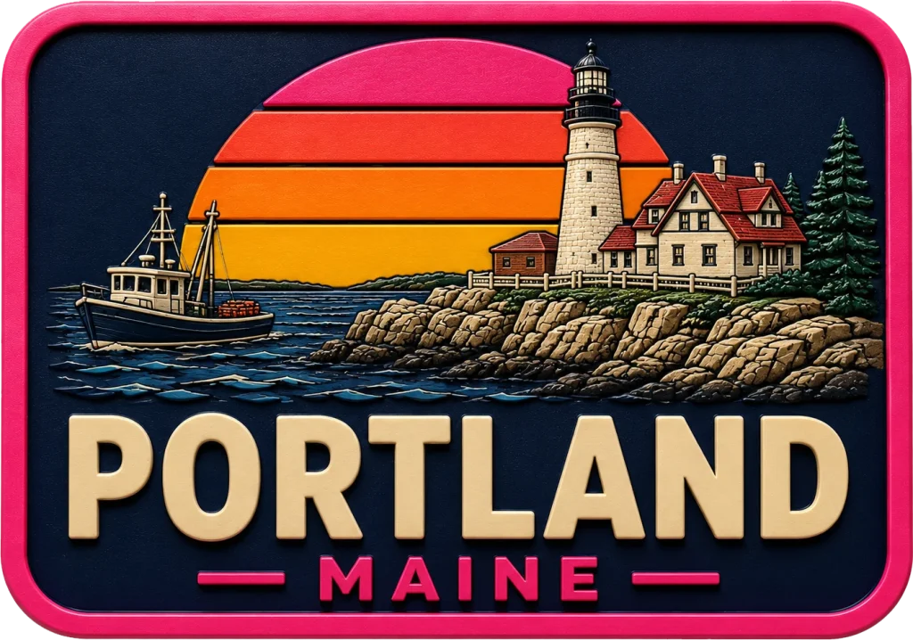Portland - Maine — Vibrant Layers 3D Magnet