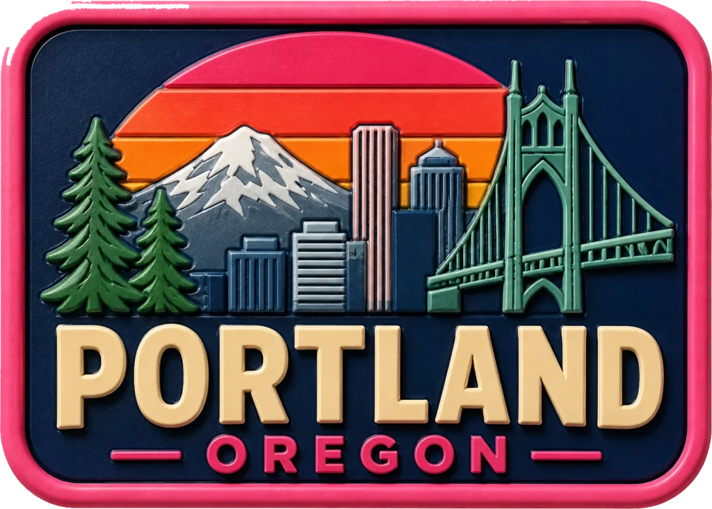 Portland - Oregon — Vibrant Layers 3D Magnet