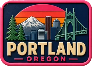Portland - Oregon — Vibrant Layers 3D Magnet