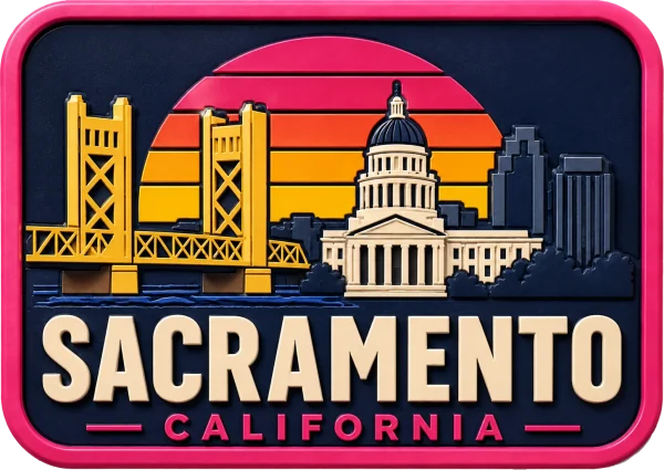 Sacramento - California β Vibrant Layers 3D Magnet