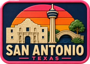 San Antonio - Texas — Vibrant Layers 3D Magnet