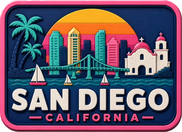 San Diego - California — Vibrant Layers 3D Magnet