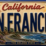 San Francisco - California — License Plate Replica