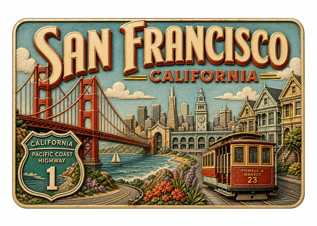 San Francisco - California — Retro Travel Poster
