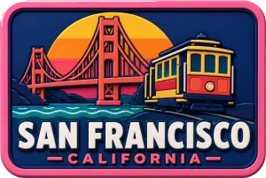 San Francisco, California — Vibrant Layers 3D Magnet
