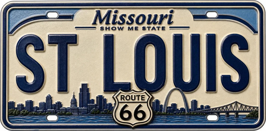 St Louis - Missouri — License Plate Replica