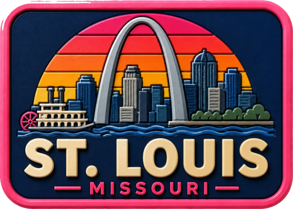 St Louis - Missouri — Vibrant Layers 3D Magnet