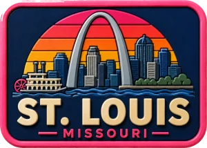 St Louis - Missouri — Vibrant Layers 3D Magnet