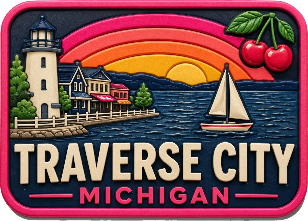 Traverse City - Michigan — Vibrant Layers 3D Magnet