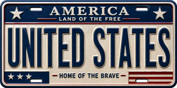 - United States — License Plate Replica