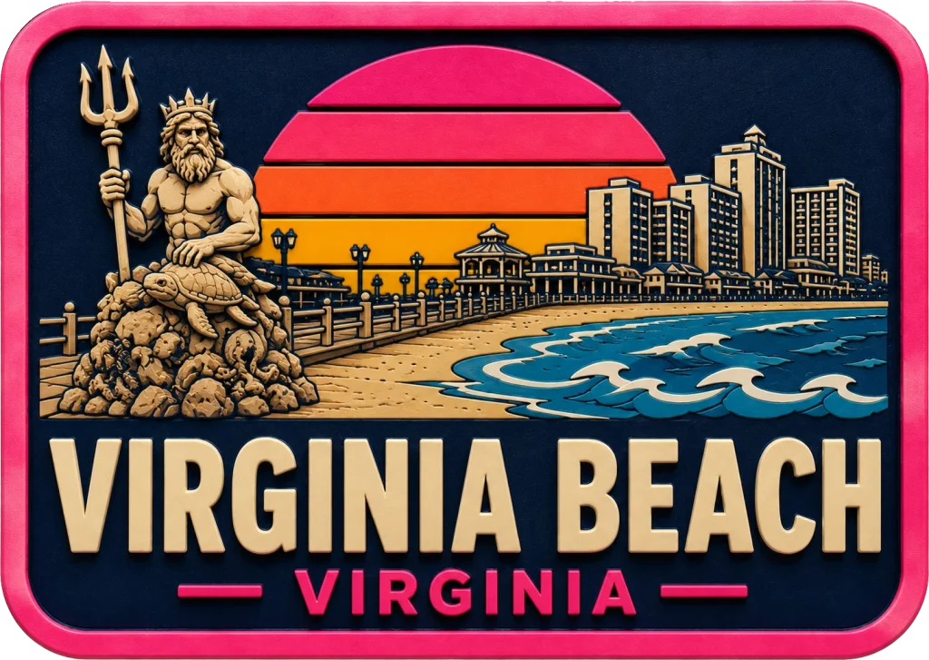 Virginia Beach - Virginia — Vibrant Layers 3D Magnet