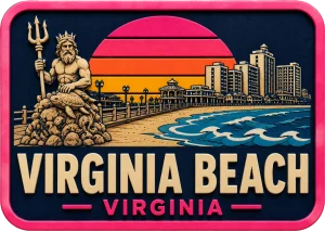Virginia Beach - Virginia — Vibrant Layers 3D Magnet