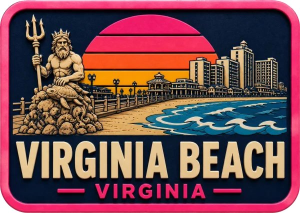 Virginia Beach - Virginia β Vibrant Layers 3D Magnet