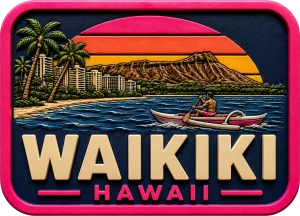 Waikiki - Hawaii — Vibrant Layers 3D Magnet