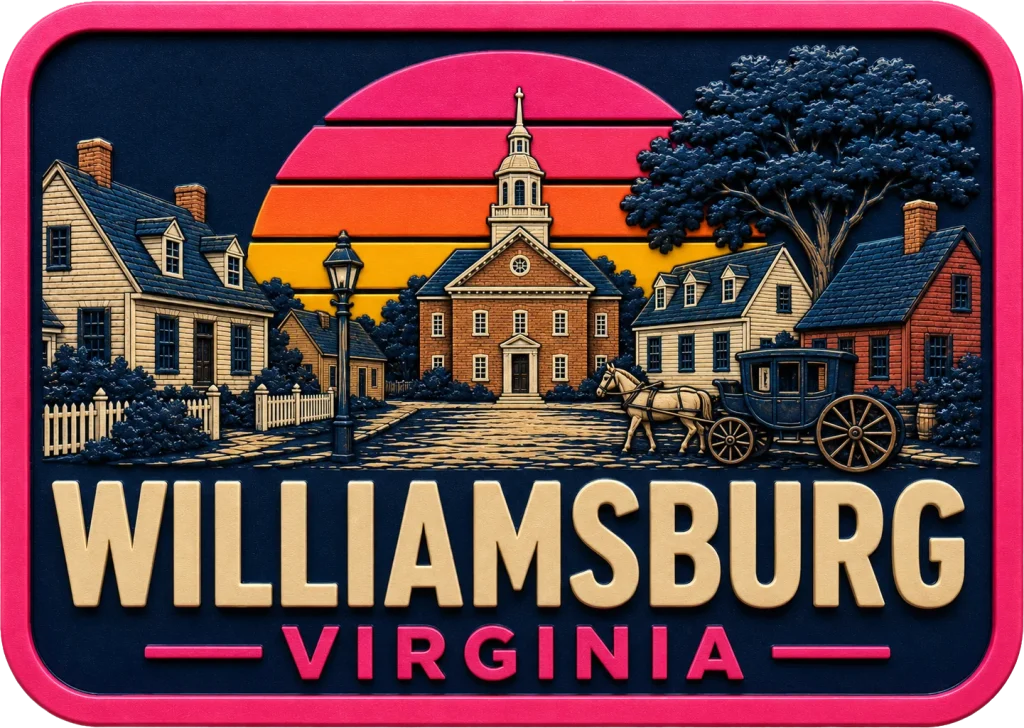 Williamsburg - Virginia — Vibrant Layers 3D Magnet
