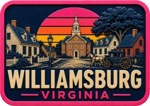 Williamsburg - Virginia — Vibrant Layers 3D Magnet